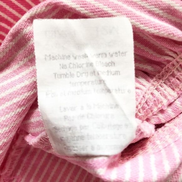 Vintage Oshkosh button denim pink stripe dress 12m - Picture 6 of 6